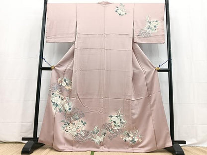 平和屋着物■訪問着　草花文　暈し染め　正絹　逸品　BAAY5923yc