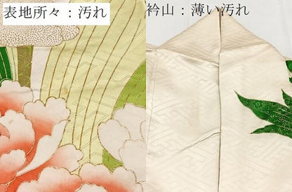 平和屋着物■豪華振袖　駒刺繍　草花文　金彩　正絹　逸品　BAAY5928yc