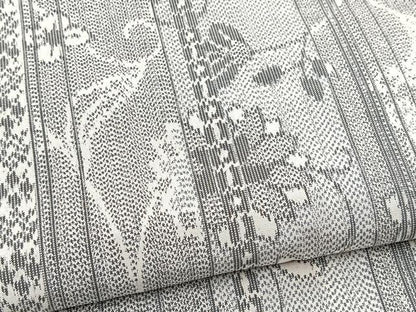 平和屋着物■上質な紬　更紗花文　正絹　逸品　未使用　BAAY5933yc