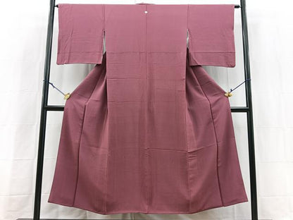 平和屋着物■上質な色無地　浅蘇芳色　正絹　逸品　BAAY5940yc