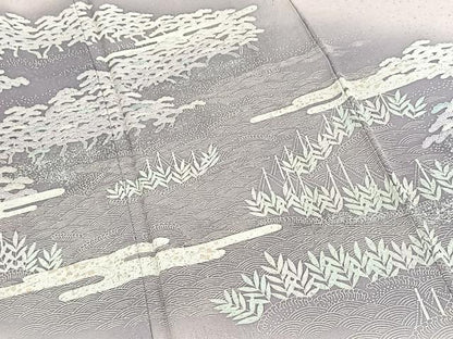 平和屋着物■訪問着　浜松文　暈し染め　金彩　正絹　逸品　BAAY5941yc