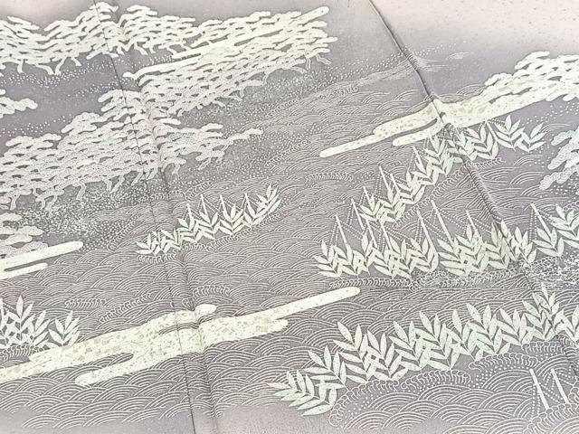 平和屋着物■訪問着　浜松文　暈し染め　金彩　正絹　逸品　BAAY5941yc