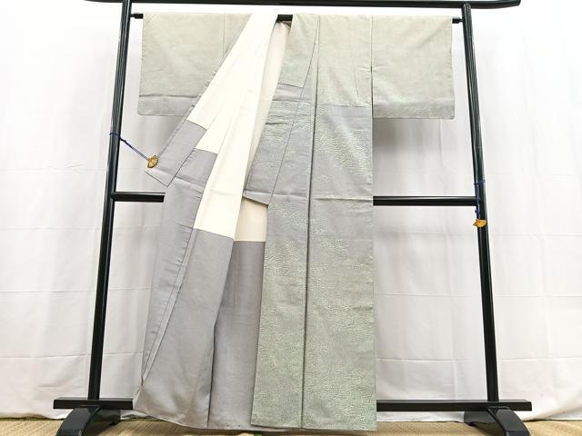 平和屋着物●本場縞大島紬　訪問着　稲　正絹　逸品　BAAY5943yc