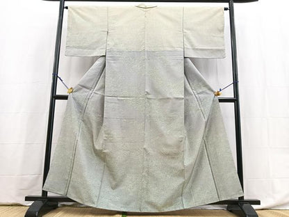 平和屋着物●本場縞大島紬　訪問着　稲　正絹　逸品　BAAY5943yc