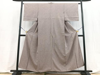 平和屋着物■上質な小紋　花唐草文　正絹　逸品　BAAY5949yc