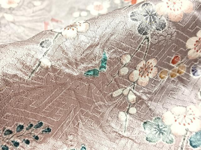 平和屋着物■上質な小紋　絞り　地紙花蝶文　暈し染め　金彩　正絹　逸品　BAAY5951yc