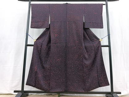 平和屋着物■上質な小紋　霞文　正絹　逸品　BAAY5953yc