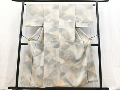 平和屋着物■上質な小紋　切嵌秋草文　暈し染め　正絹　逸品　BAAY5961yc