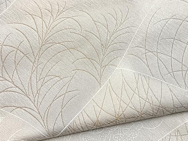 平和屋着物■上質な小紋　切嵌秋草文　暈し染め　正絹　逸品　BAAY5961yc