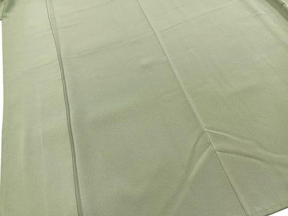 平和屋着物■上質な色無地　利休鼠色　正絹　逸品　BAAY5962yc