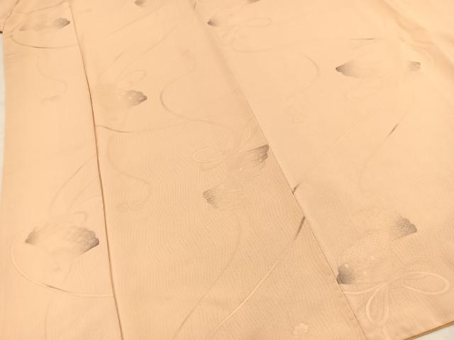 平和屋着物●上質な小紋　地紋起こし　扇面吉祥花地紋　正絹　逸品　BAAY5963yc