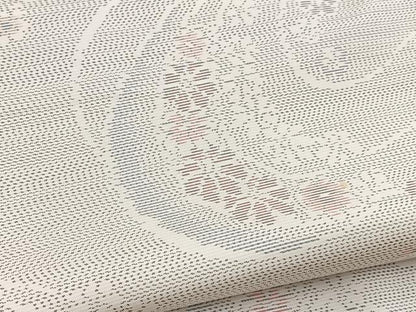 平和屋着物●本場大島紬　白大島　流水花文　やまと誂製　正絹　逸品　BAAY5967yc