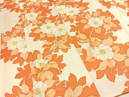 平和屋着物■上質な小紋　草花文　正絹　逸品　BAAY5969yc
