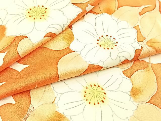 平和屋着物■上質な小紋　草花文　正絹　逸品　BAAY5969yc
