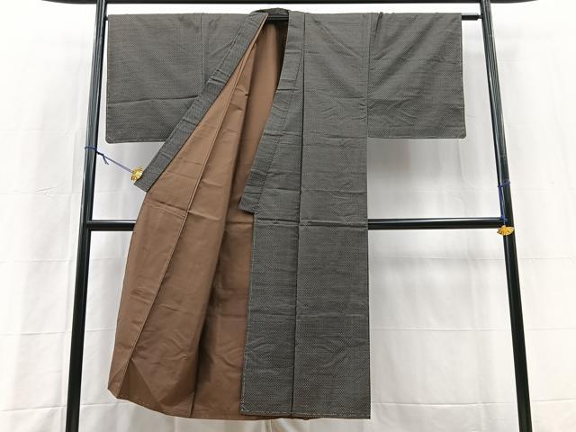 平和屋着物■男性　本場大島紬　60亀甲　亀甲柄　正絹　逸品　BAAY5973yc