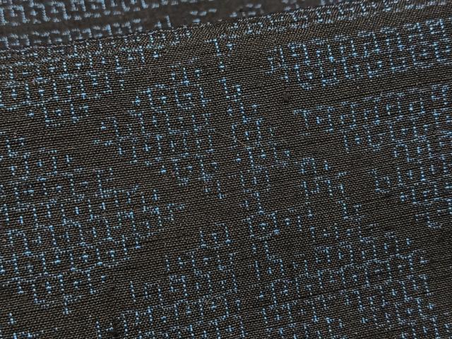 平和屋着物■結城紬　80亀甲　風景花文　正絹　逸品　未使用　BAAY5977yc