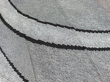 平和屋着物●訪問着　作家物　総絞り　抽象文　黒地　正絹　逸品　BAAY5996yc