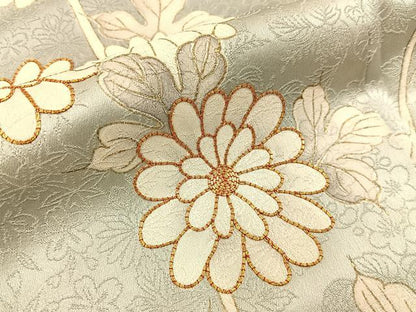 平和屋着物■訪問着　駒刺繍　菊　暈し染め　金彩　正絹　逸品　BAAY6004hj