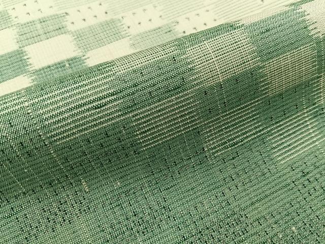 平和屋着物■訪問着　紬地　市松絣文様　正絹　逸品　BAAY6005hj