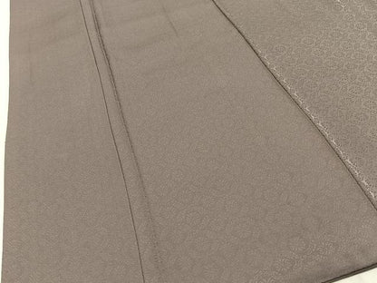 平和屋着物●上質な色無地　花地紋　江戸鼠色　正絹　逸品　BAAY6011hj