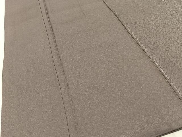 平和屋着物●上質な色無地　花地紋　江戸鼠色　正絹　逸品　BAAY6011hj