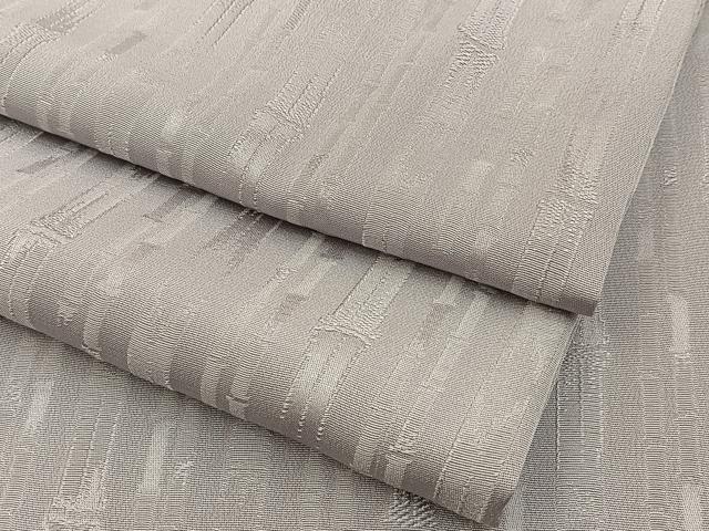 平和屋着物■上質な色無地　竹間道地紋　牡丹鼠色　正絹　逸品　BAAY6012hj