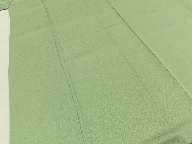 平和屋着物■上質な色無地　霞地紋　柳茶色　正絹　逸品　BAAY6014hj