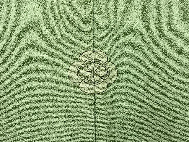 平和屋着物■上質な色無地　霞地紋　柳茶色　正絹　逸品　BAAY6014hj