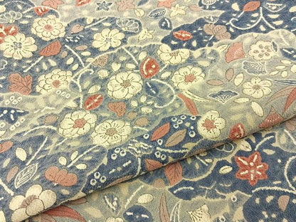 平和屋着物■上質な小紋　雲取花文　正絹　逸品　BAAY6016hj