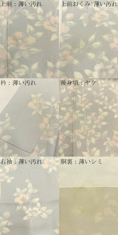 平和屋着物■訪問着　枝椿　正絹　逸品　BAAY6019hj