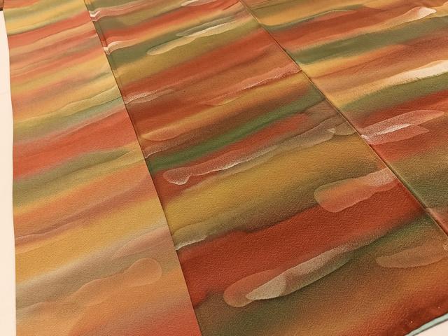 平和屋着物■上質な小紋　霞文　暈し染め　正絹　逸品　BAAY6022hj