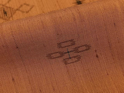 平和屋着物●上質な紬　琉球絣文様　正絹　逸品　BAAY6023hj