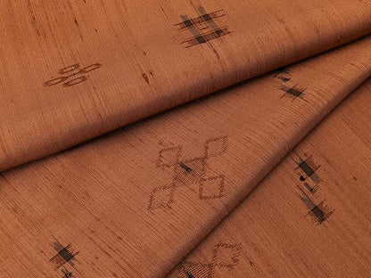 平和屋着物●上質な紬　琉球絣文様　正絹　逸品　BAAY6023hj