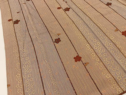 平和屋着物■上質な小紋　梅間道　金彩　正絹　逸品　BAAY6027hj