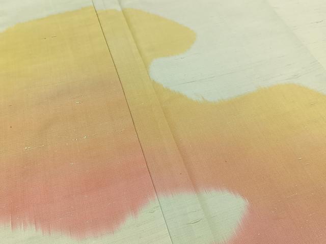 平和屋着物●訪問着　紬地　霞文　正絹　逸品　BAAY6031hj
