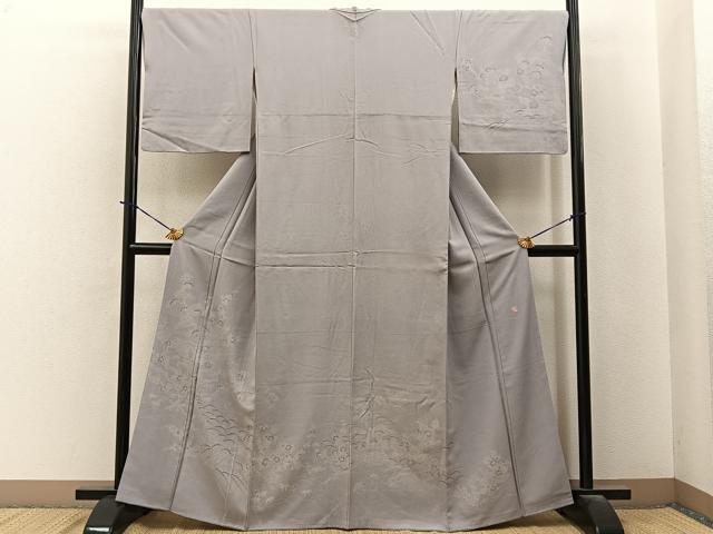 平和屋着物●伝統工芸師　服部光擴　訪問着　江戸小紋　御所解文　鮫小紋柄　正絹　逸品　BAAY6038hj