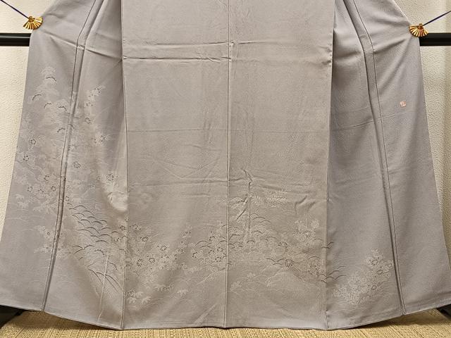 平和屋着物●伝統工芸師　服部光擴　訪問着　江戸小紋　御所解文　鮫小紋柄　正絹　逸品　BAAY6038hj