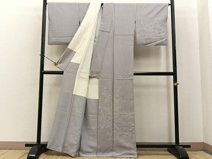 平和屋着物●伝統工芸師　服部光擴　訪問着　江戸小紋　御所解文　鮫小紋柄　正絹　逸品　BAAY6038hj