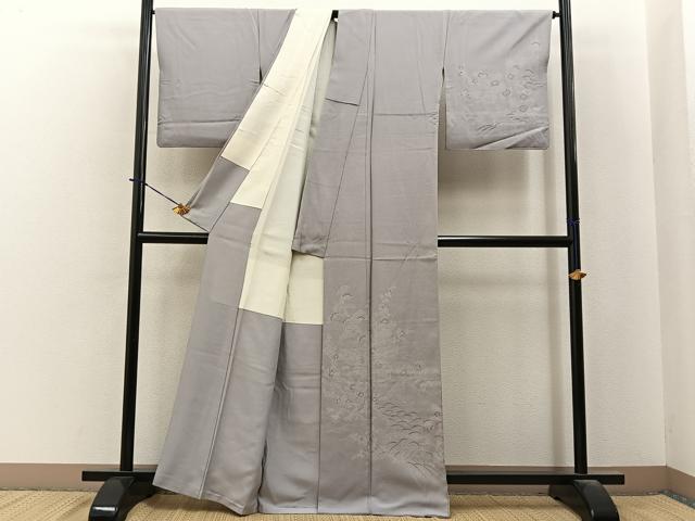 平和屋着物●伝統工芸師　服部光擴　訪問着　江戸小紋　御所解文　鮫小紋柄　正絹　逸品　BAAY6038hj
