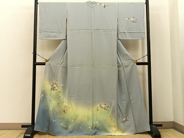 平和屋着物■訪問着　花筏　暈し染め　金銀彩　正絹　逸品　BAAY6040hj