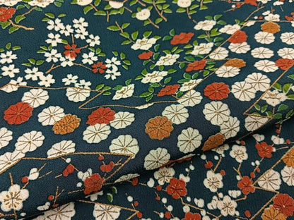 平和屋着物■上質な小紋　草花文　金彩　正絹　逸品　BAAY6046hj