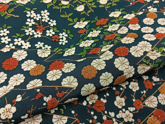 平和屋着物■上質な小紋　草花文　金彩　正絹　逸品　BAAY6046hj