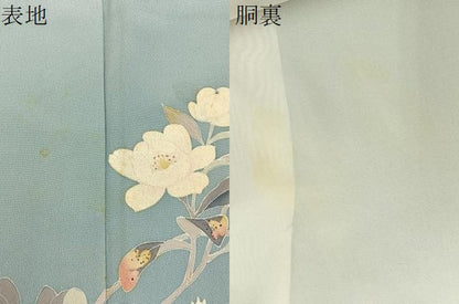 平和屋着物●京加賀友禅　百貫達雄　訪問着　枝花文　暈し染め　正絹　逸品　BAAY6048hj