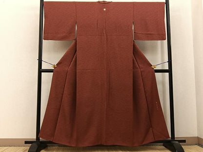 平和屋着物■江戸小紋　作家物　草木染　松　正絹　逸品　BAAY6049hj
