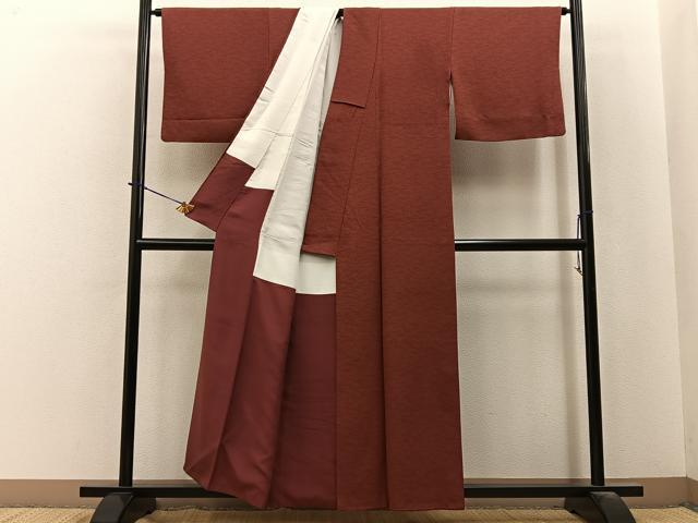 平和屋着物■江戸小紋　作家物　草木染　松　正絹　逸品　BAAY6049hj