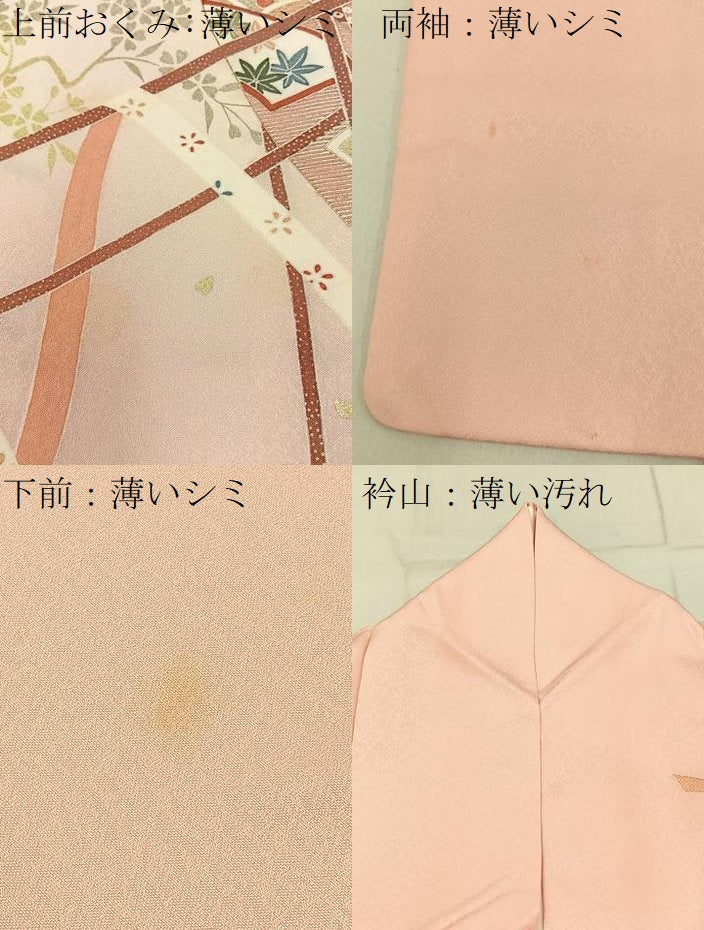 平和屋着物■訪問着　几帳宝尽くし花文　暈し染め　金銀彩　正絹　逸品　BAAY6052hj