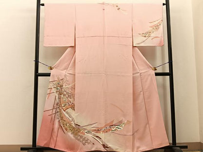 平和屋着物■訪問着　几帳宝尽くし花文　暈し染め　金銀彩　正絹　逸品　BAAY6052hj