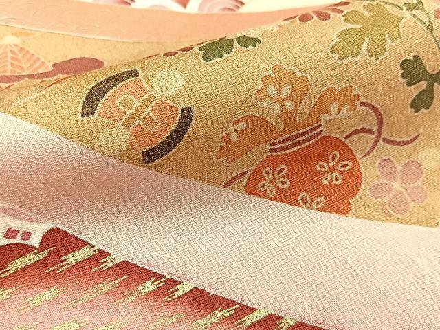 平和屋着物■訪問着　几帳宝尽くし花文　暈し染め　金銀彩　正絹　逸品　BAAY6052hj