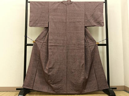 平和屋着物■上質な紬　縞　正絹　逸品　BAAY6053hj