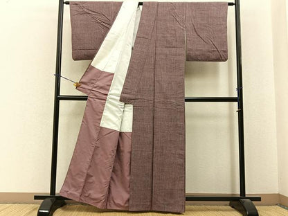 平和屋着物■上質な紬　縞　正絹　逸品　BAAY6053hj